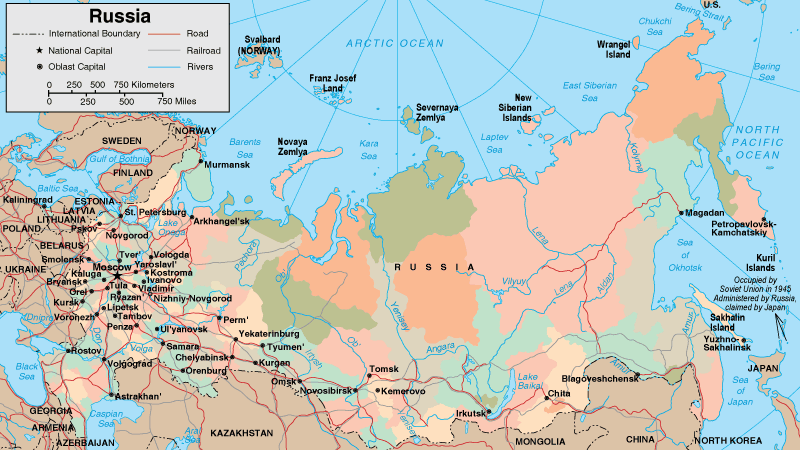 Map Of Russia Maps Of The Russian Federation