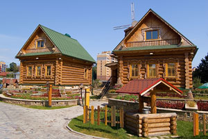 traditional Russian village in European Russia